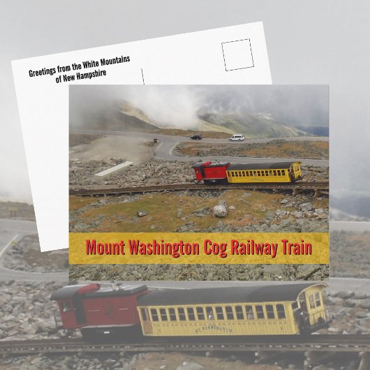 Mount Washington Cog Railway Zug Fotografie Postkarte