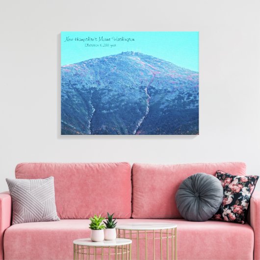 Mount Washington Elevation Wrapped Canvas Leinwanddruck (Insitu (Wohnzimmer))