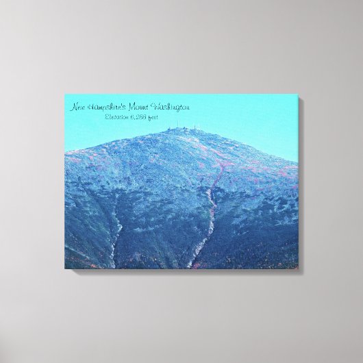 Mount Washington Elevation Wrapped Canvas Leinwanddruck (Vorderseite)