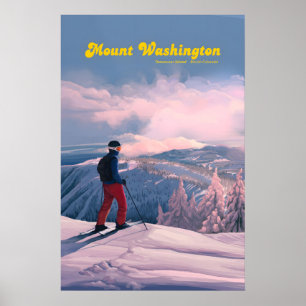 Mount Washington Kanada Skigebiet Reiseplakat Poster
