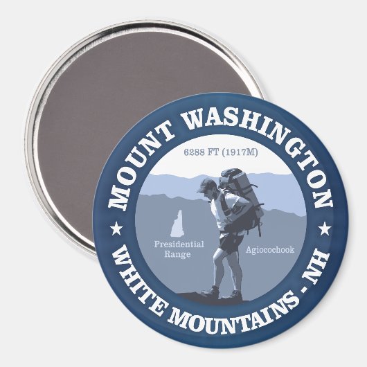 Mount Washington Magnet (Vorderseite/Rückseite)