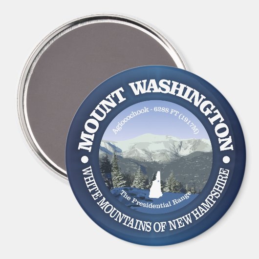 Mount Washington Magnet (Vorderseite/Rückseite)