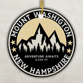 Mount Washington Mountain Landscape Souvenir Keramik Ornament