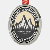 Mount Washington Mountain Landscape Souvenir Ornament Aus Metall (Links)
