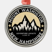 Mount Washington Mountain Landscape Souvenir Ornament Aus Metall (Vorne)