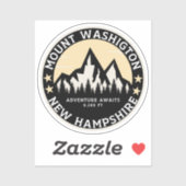 Mount Washington Mountain Souvenir Mount Washingto Aufkleber (Blatt)