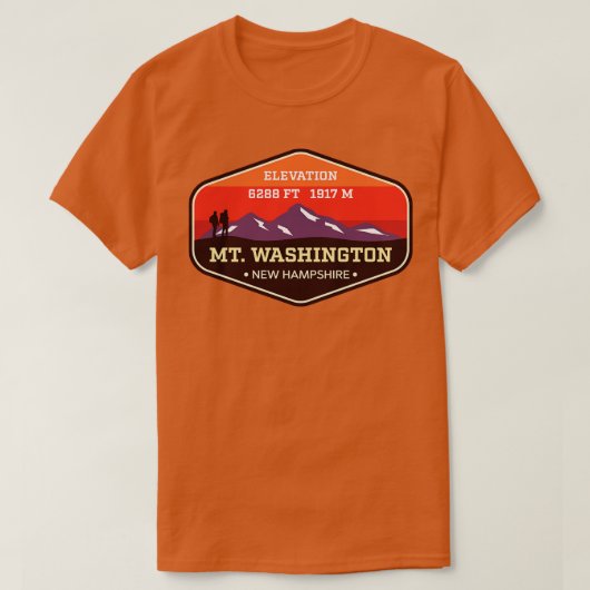 Mount Washington New Hampshire Appalachian Trail M T-Shirt (Design vorne)