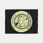 Mount Washington New Hampshire Hiking Skiing Retro Fleecedecke (Vorderseite (Horizontal))