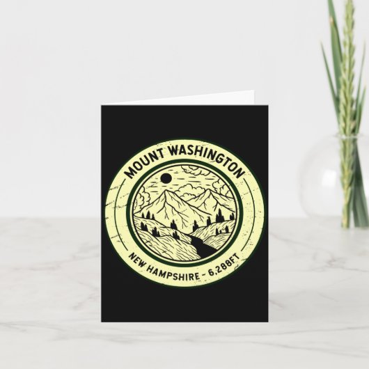 Mount Washington New Hampshire Hiking Skiing Retro Karte (Vorderseite)