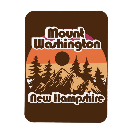 Mount Washington New Hampshire Magnet (Vertikal)