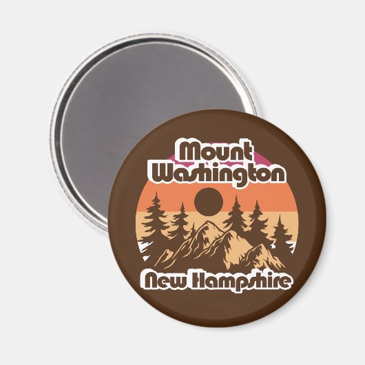 Mount Washington New Hampshire Magnet (Vorderseite/Rückseite)