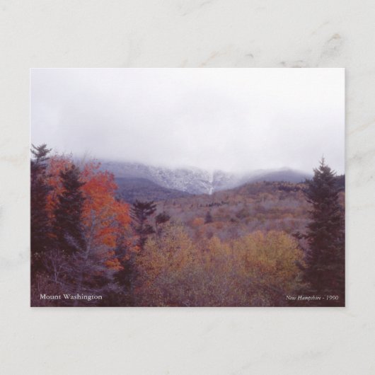 Mount Washington New Hampshire Postkarte (Vorderseite)
