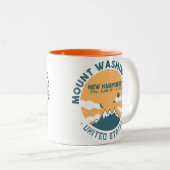 Mount Washington New Hampshire - Retro Vintag Zweifarbige Tasse (VorderseiteRechts)