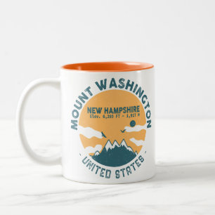 Mount Washington New Hampshire - Retro Vintage Zweifarbige Tasse