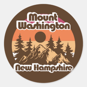 Mount Washington New Hampshire Runder Aufkleber