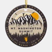 Mount Washington New Hampshire Wandern Camping Keramik Ornament (Vorne)