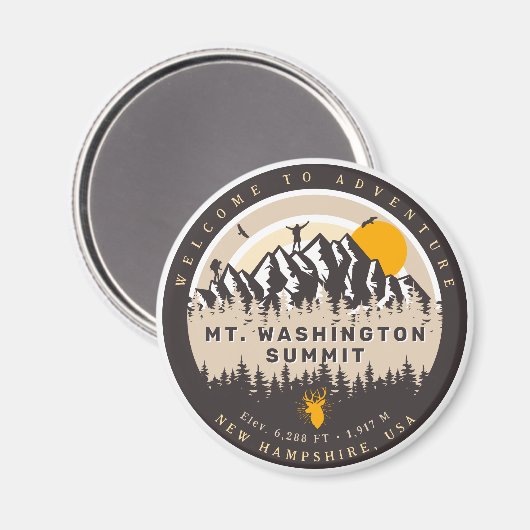 Mount Washington New Hampshire Wandern Camping Magnet (Vorderseite/Rückseite)