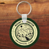 Mount Washington New Hampshire Wandern Ski Retro Schlüsselanhänger (Vorderseite)