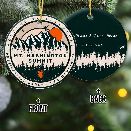 Mount Washington New Hampshire Wandervorführungen Keramik Ornament