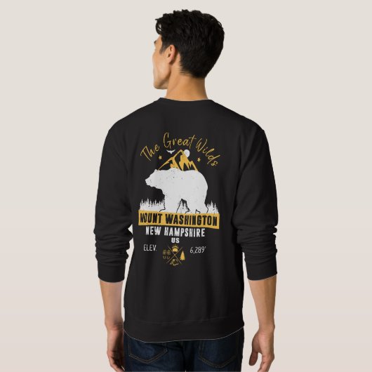 Mount Washington New Hampshire - White Mountains Sweatshirt (Schwarz voll)