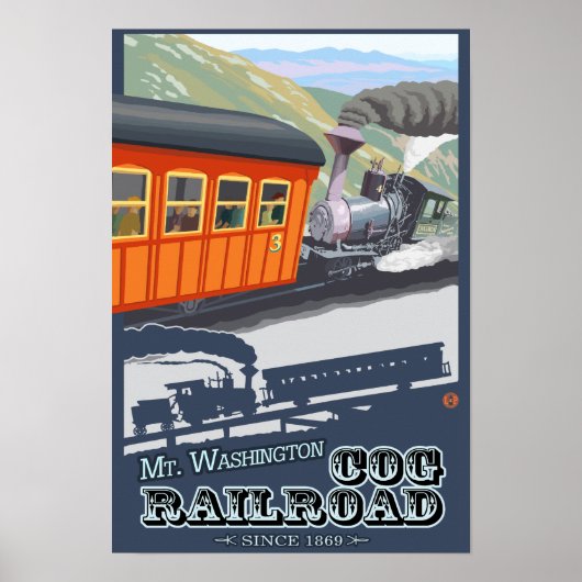 Mount Washington, New HampshireCog Railroad Poster (Vorne)