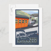 Mount Washington, New HampshireCog Railroad Postkarte (Vorne/Hinten)