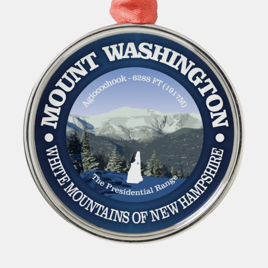 Mount Washington Ornament Aus Metall (Vorne)