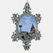 Mount Washington Summit Weihnachtsschmuck Schneeflocken Zinn-Ornament (Links)