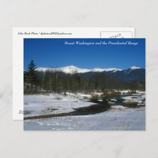 Mount Washington und Präsidentenpalast im Winter Postkarte (Vorne/Hinten)