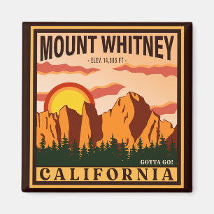Mount Whitney California Sierra Nevada Vintag Magnet