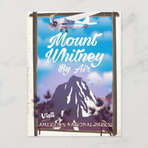 Mount Whitney, Klassisches kalifornisches Reisepla Postkarte