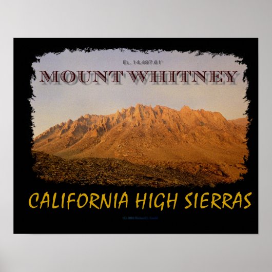 Mount Whitney Poster (Vorne)