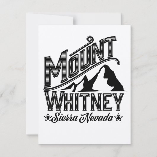 Mount Whitney Sierra Nevada Reiseposter (Vorderseite)