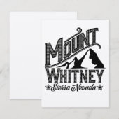 Mount Whitney Sierra Nevada Reiseposter (Vorne/Hinten)