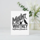 Mount Whitney Sierra Nevada Reiseposter Postkarte (Stehend Vorderseite)
