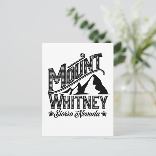 Mount Whitney Sierra Nevada Reiseposter Postkarte (Stehend Vorderseite)