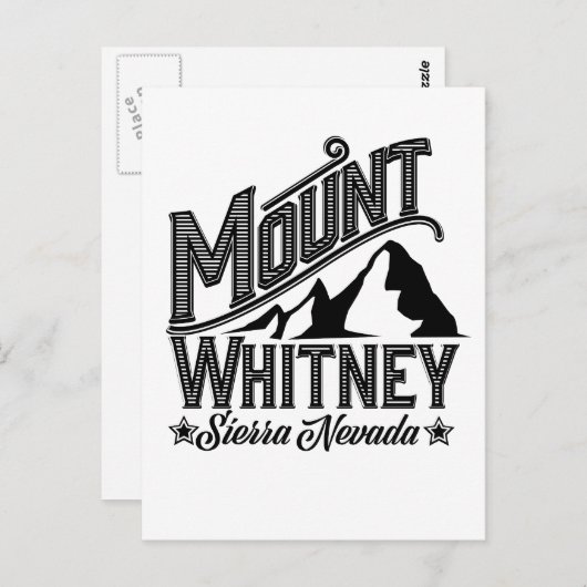 Mount Whitney Sierra Nevada Reiseposter Postkarte (Vorne/Hinten)