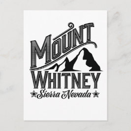 Mount Whitney Sierra Nevada Reiseposter Postkarte