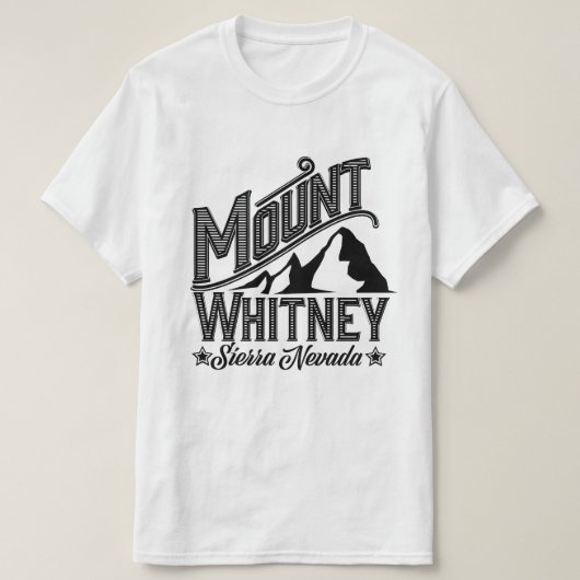 Mount Whitney Sierra Nevada Reiseposter T-Shirt (Design vorne)