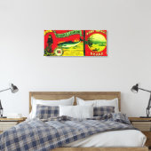 Mount Wrangell Lachs Can LabelAlimak, AK Leinwanddruck (Insitu (Schlafzimmer))