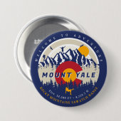 Mount Yale Colorado Flag 14ers Fourteener Klettern Button (Vorne & Hinten)