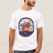 Mount Yale Colorado Flag 14ers Fourteener Klettern T-Shirt (Vorderseite)