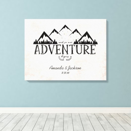 Mountain Adventure Alternative Wedding Gästebuch (Insitu (Holzboden))