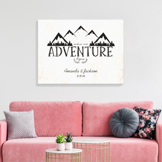 Mountain Adventure Alternative Wedding Gästebuch (Insitu (Wohnzimmer))