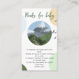 Mountain Adventure Baby Shower Books for Baby Begleitkarte