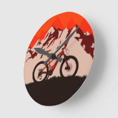 Mountain Adventure Bike Runde Wanduhr (Winkel)