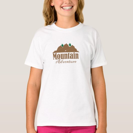 Mountain Adventure Design T - Shirt, T - Shirt Des (Vorderseite)