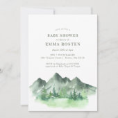 Mountain Adventure erwartet Wassercolor Baby Showe (Vorderseite)