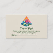 Mountain Adventure erwartet Windeln Raffle Tickets Begleitkarte (Vorderseite)