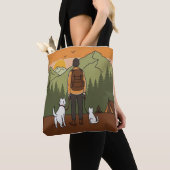 Mountain Adventure Hiking Tote Bag with Dog & Cat  Tasche (Von Nahem)